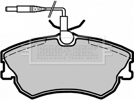 BORG & BECK Комплект тормозных колодок, дисковый тормоз BBP1675